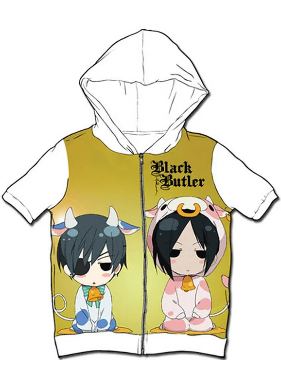 men's luxury sweatshirts -Black Butler - SD Cow Ciel Phantomhive And Sebastian Michaelis Sublimated Hoodie