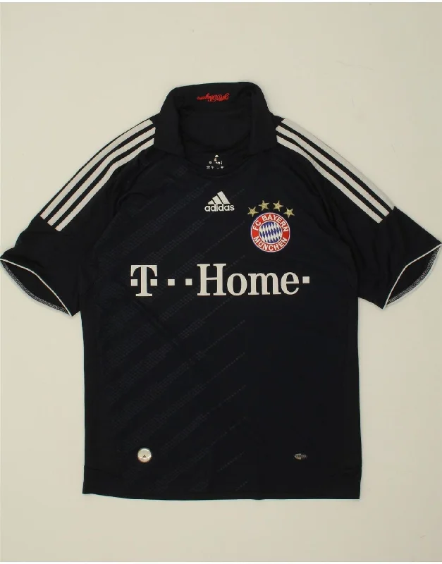 casual polo shirts for men -ADIDAS Boys FC Bayern Munchen Graphic Polo Shirt 15-16 Years Navy Blue