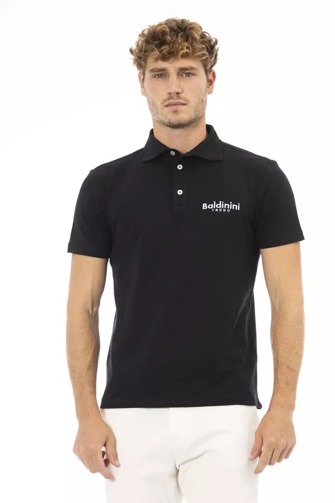 men's short sleeve polo shirts for work -Baldinini Trend  Cotton Men Polo Men's Shirt