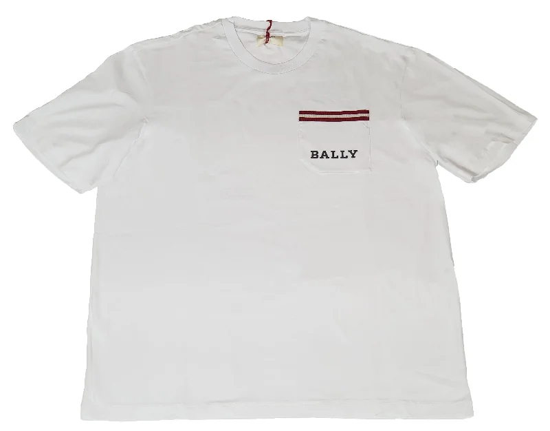 men's t-shirts for casual wear -Bally 6233732 Men's Bone 100% Cotton Pocket T-Shirt