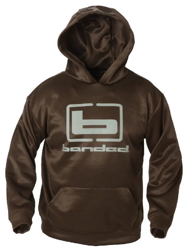 fleece hoodies for men -Banded Logo Hoodie