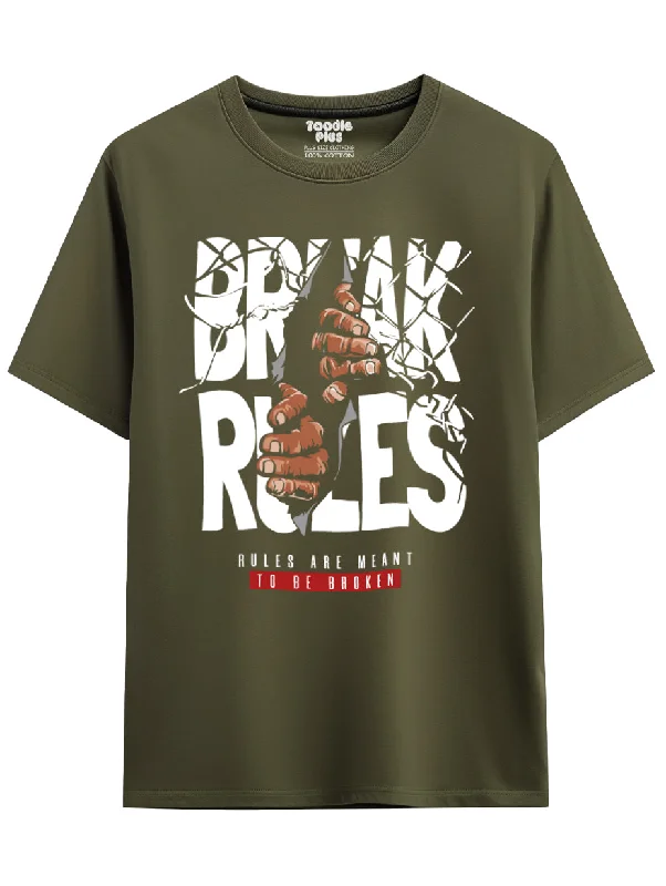 men's printed graphic t-shirts -Break Rules Men's T-Shirt