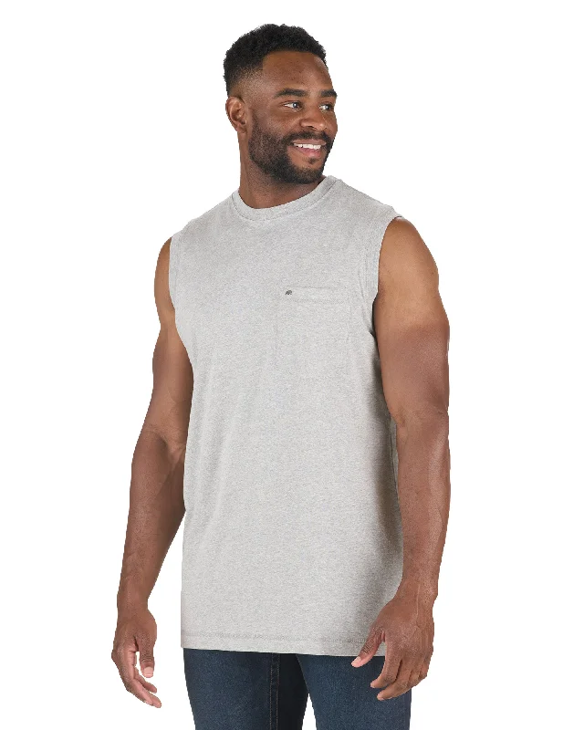 plain t-shirts for men -Performance Sleeveless Pocket T-Shirt