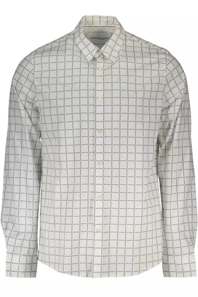 men's custom-fit shirts -Calvin Klein Slim Fit Italian Collar  Men's Shirt