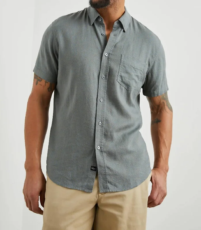 casual formal shirts for men -Carson Shirt In Ivy Calico