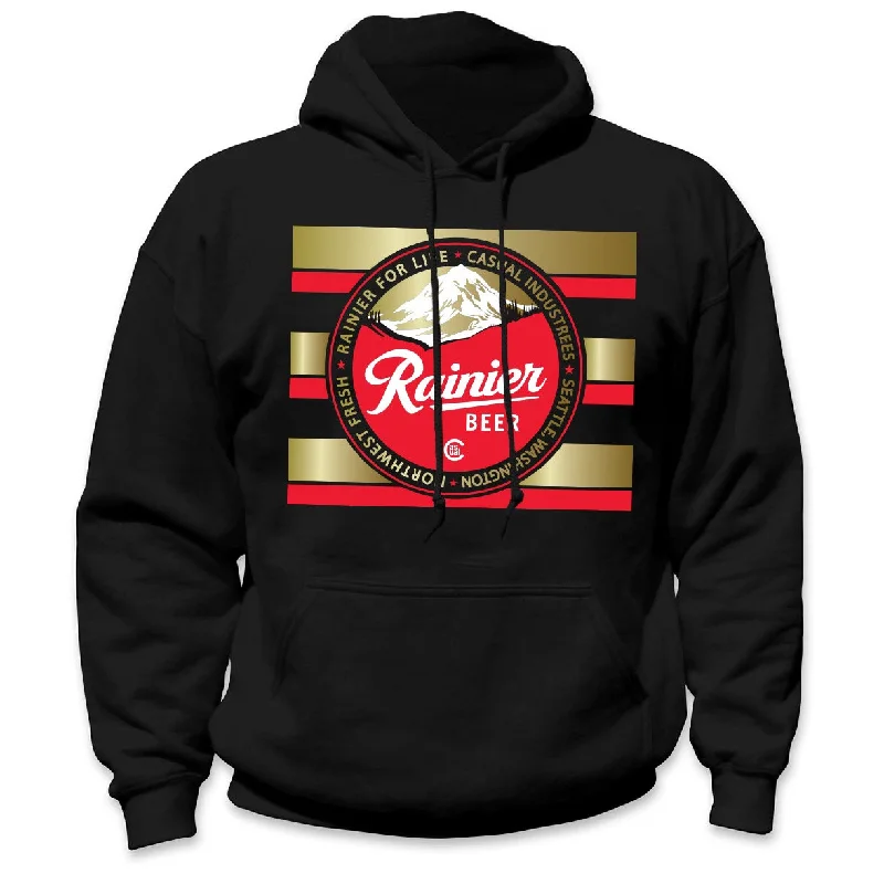 custom sweatshirts for men -Casual Industrees Men's Rainier for Life Pullover Hoodie