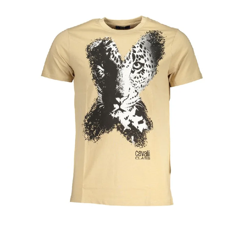 men's fashion casual t-shirts -Cavalli Class  Cotton Men's T-Shirt