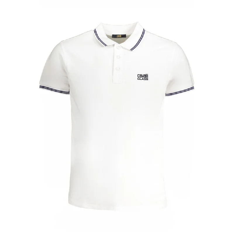 men's high-performance polo shirts -Cavalli Class  Cotton Polo Men's Shirt