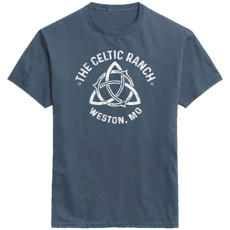 men's custom logo t-shirts -Celtic Ranch Trinity Knot T-Shirt