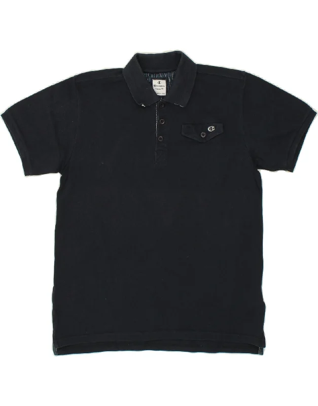 premium fit polo shirts for men -CHAMPION Boys Polo Shirt 11-12 Years Large Navy Blue Cotton