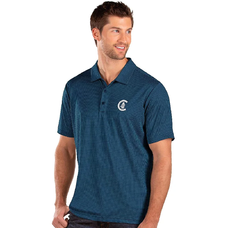 men's polo shirts with logos -Chicago Cubs Balance Navy Coop 1912 Logo Polo Shirt