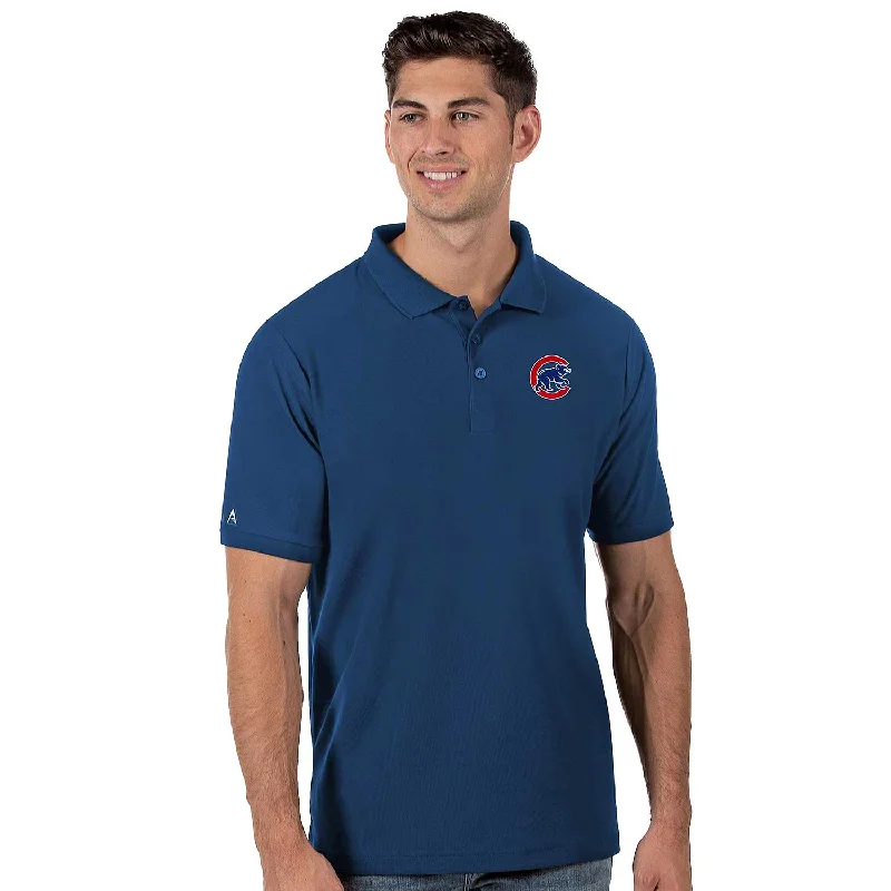 men's premium cotton polo shirts -Chicago Cubs Royal Legacy Pique Polo Shirt