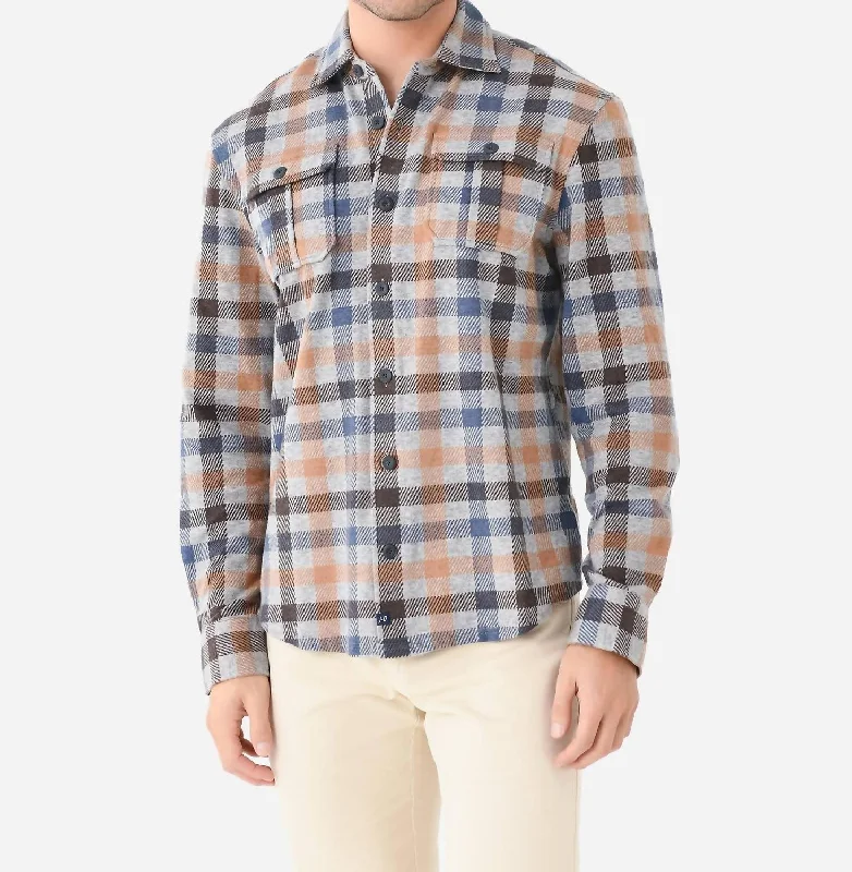 men's fitted shirts -Coggins Shelf Shirt In Light Gray