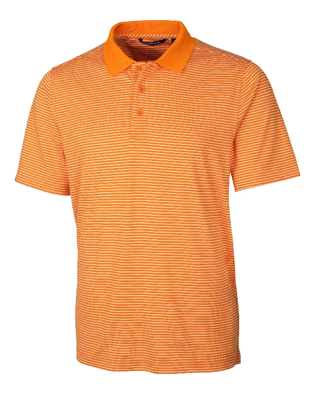 versatile cotton polo shirts -Cutter & Buck Forge Tonal Stripe Stretch Mens Polo Shirt