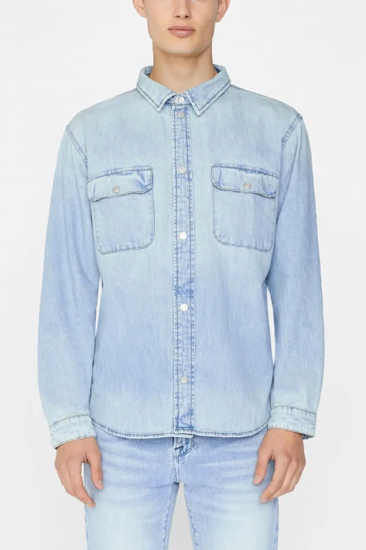 men's holiday-themed shirts -Denim Shirt In Ventura