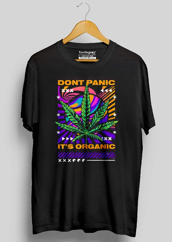 slim-fit cotton t-shirts -Don't panic its organic T-Shirt