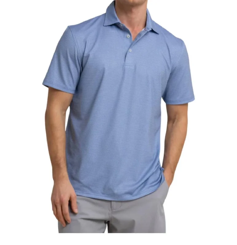 men's simple polo shirts -Driver Getting Ziggy Polo In Coronet Blue