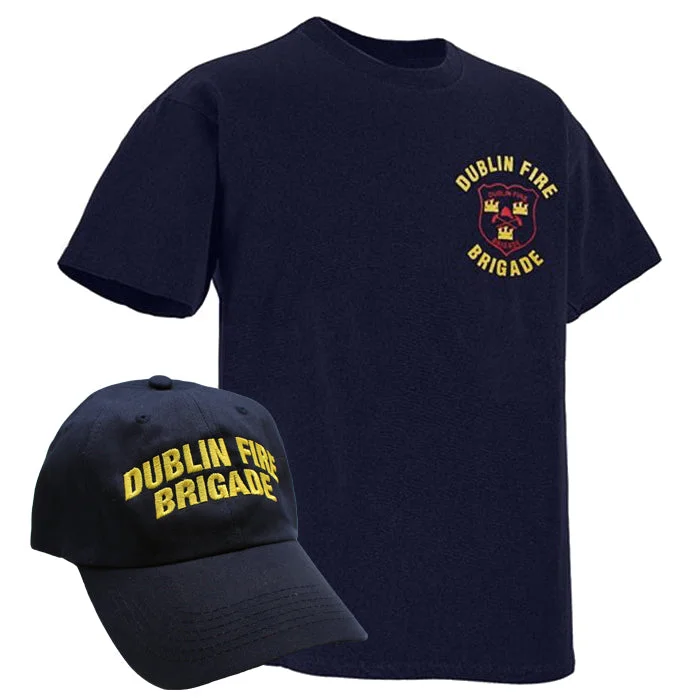 men's oversized t-shirts -Dublin Fire Brigade Hat & T-Shirt Combo