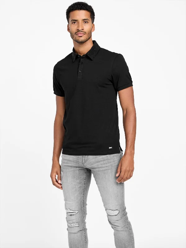 versatile polo shirts for men -Eco Kaisen Embellished Polo