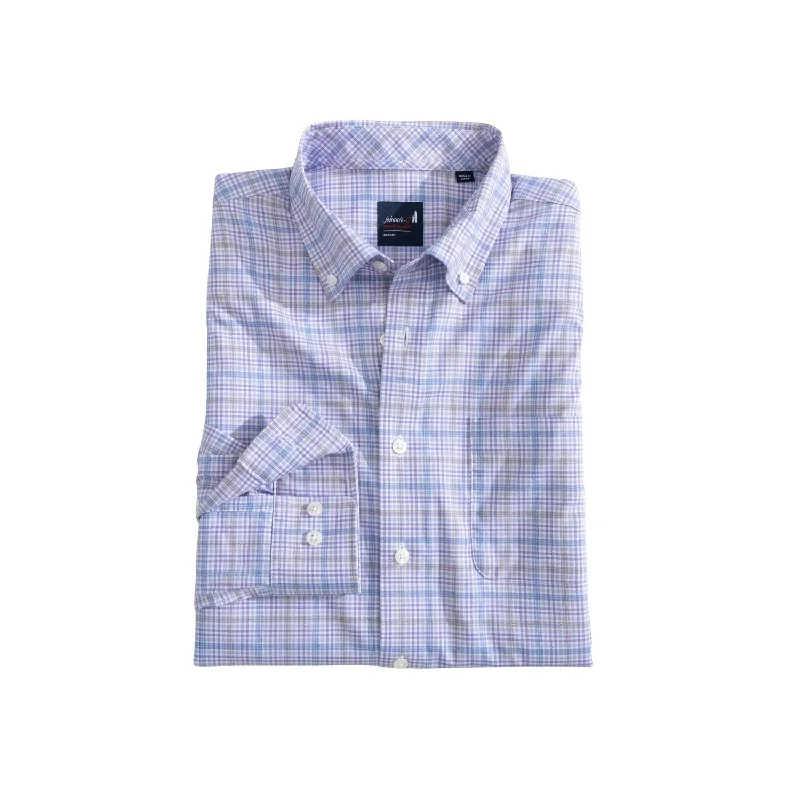 classic short-sleeve shirts for men -Everest Performance Button Up Shirt In Grape