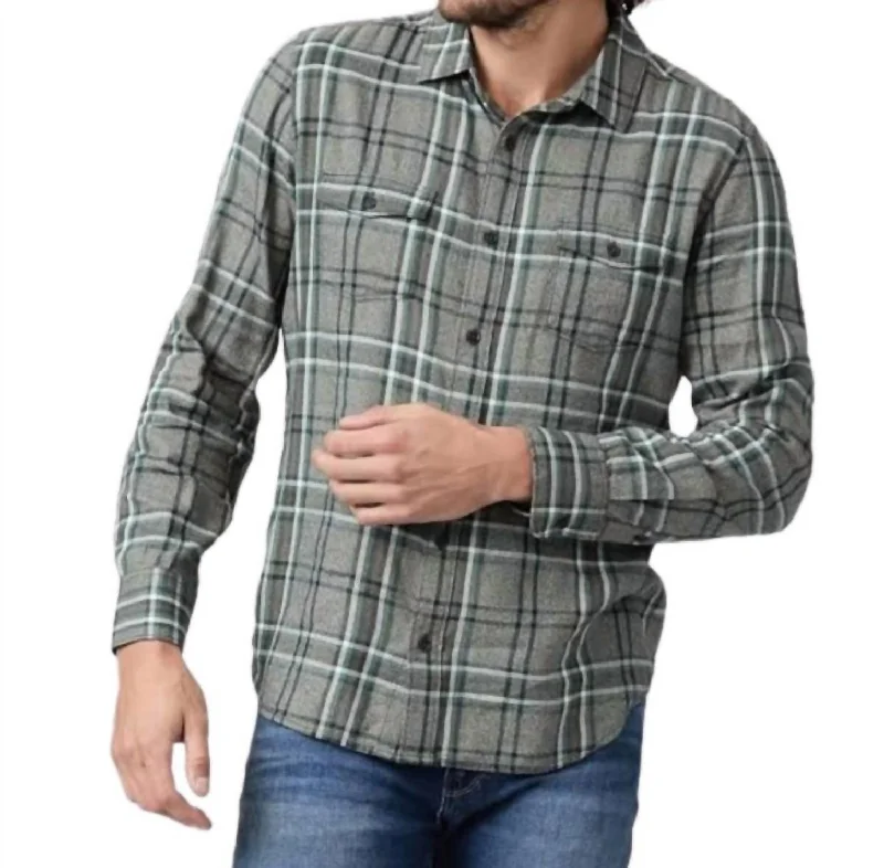 men's everyday shirts -Everett Long Sleeve Shirt In Hillside Fields