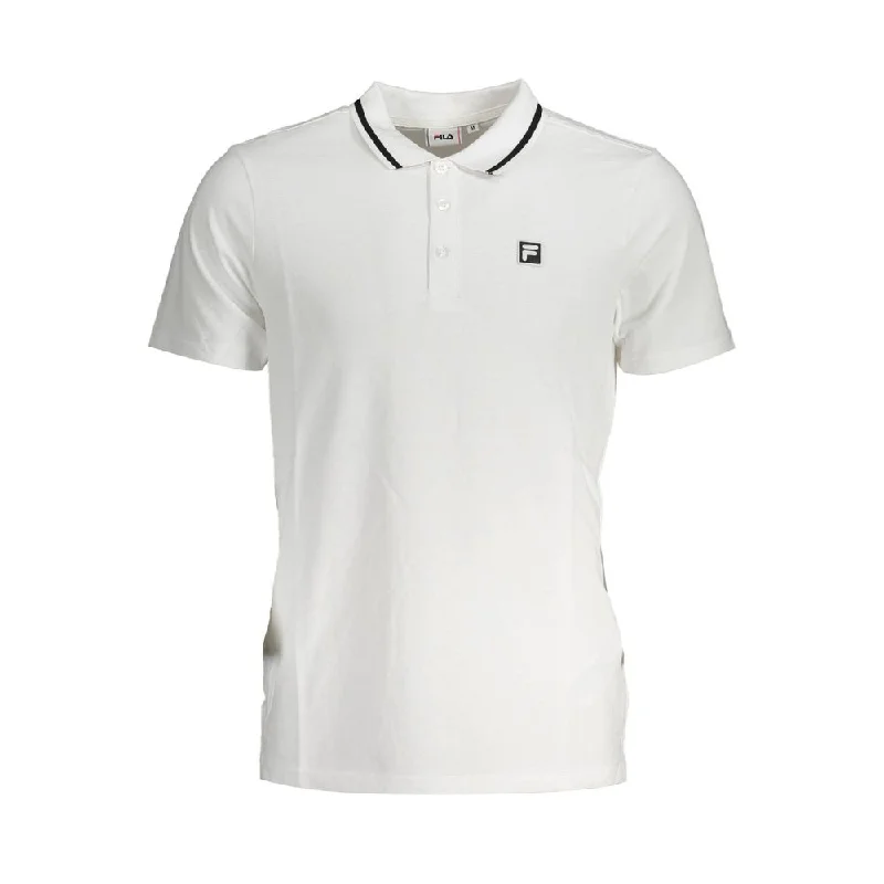 embroidered logo polo shirts for men -Fila  Cotton Polo Men's Shirt