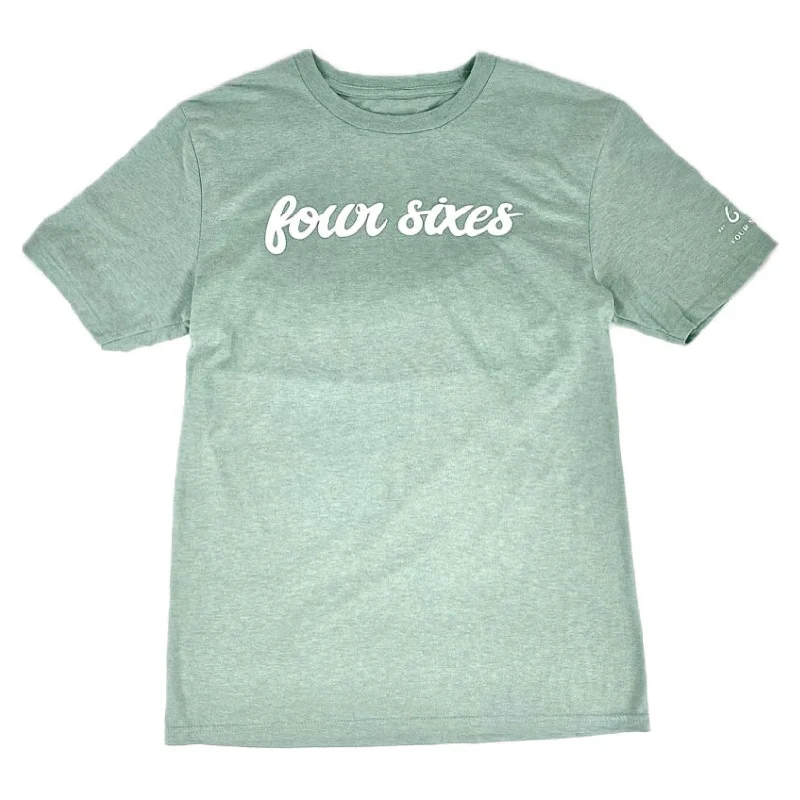 men's graphic t-shirts -Four Sixes Dusty Sage T-Shirt