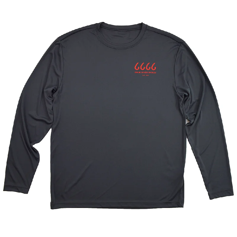 modern t-shirts for men -Four Sixes Sport-Tek Long Sleeve - Iron Grey