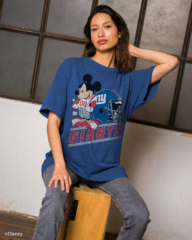 men's crewneck graphic t-shirts -Giants Disney Mickey Came to Play Fan Tee