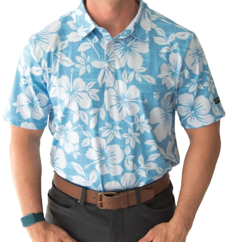 men's designer casual polo shirts -Golf Polo In Kahakai Polū