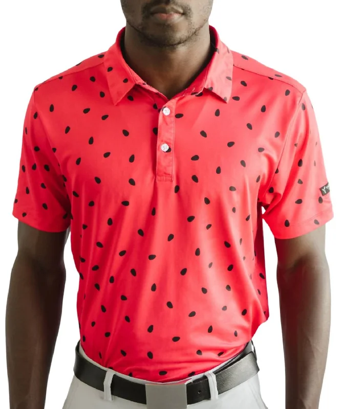 versatile cotton polo shirts -Golf Polo In Summer Watermelon