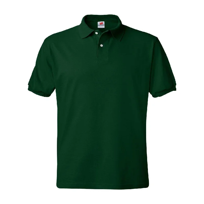 men's patterned polo shirts -Hanes Ecosmart Jersey Polo