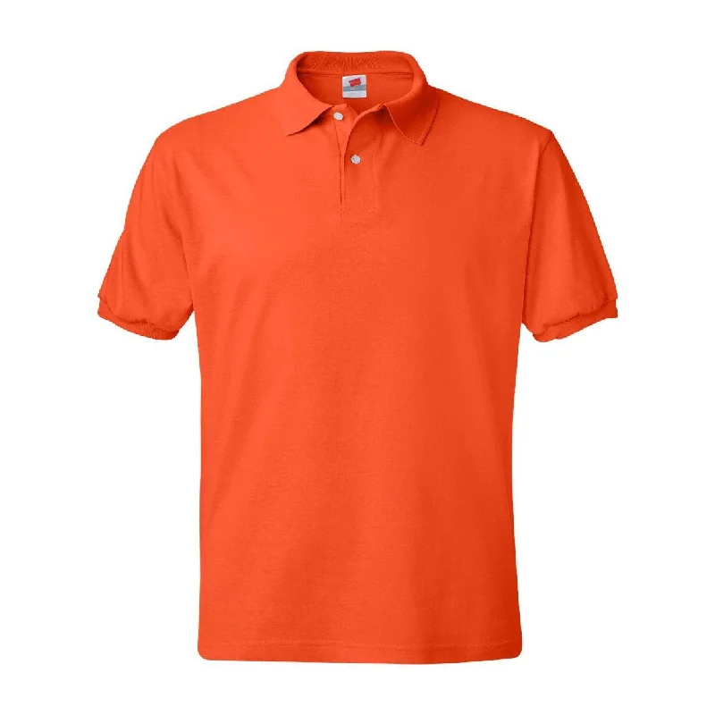 casual golf polo shirts for men -Hanes Ecosmart Jersey Polo