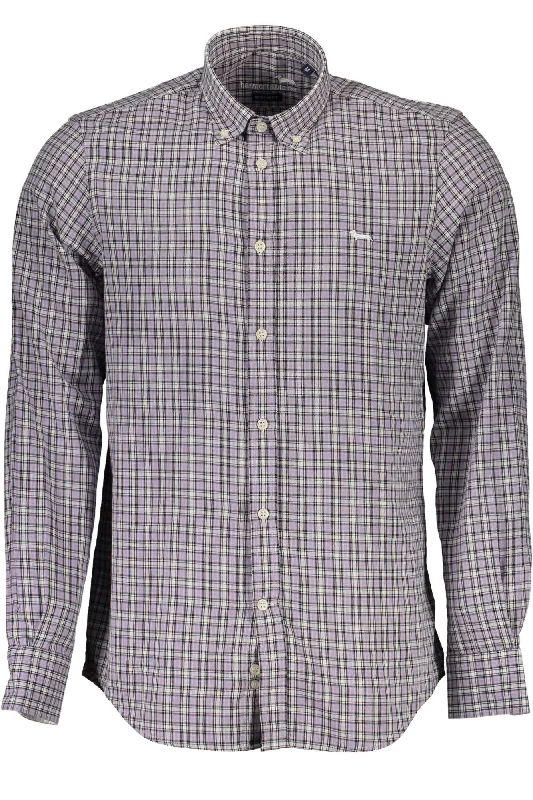 casual shirts for men -Harmont & Blaine Elegant  Cotton Long Sleeve Men's Shirt