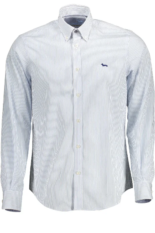 men's white dress shirts -Harmont & Blaine Elegant  Cotton Shirt for Men's Men