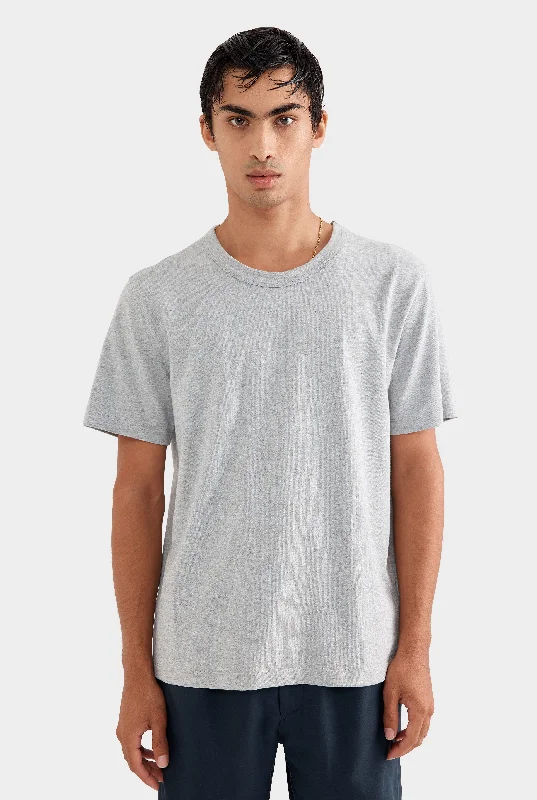 eco-friendly t-shirts for men -Heavy Weight T-Shirt - Grey Marl