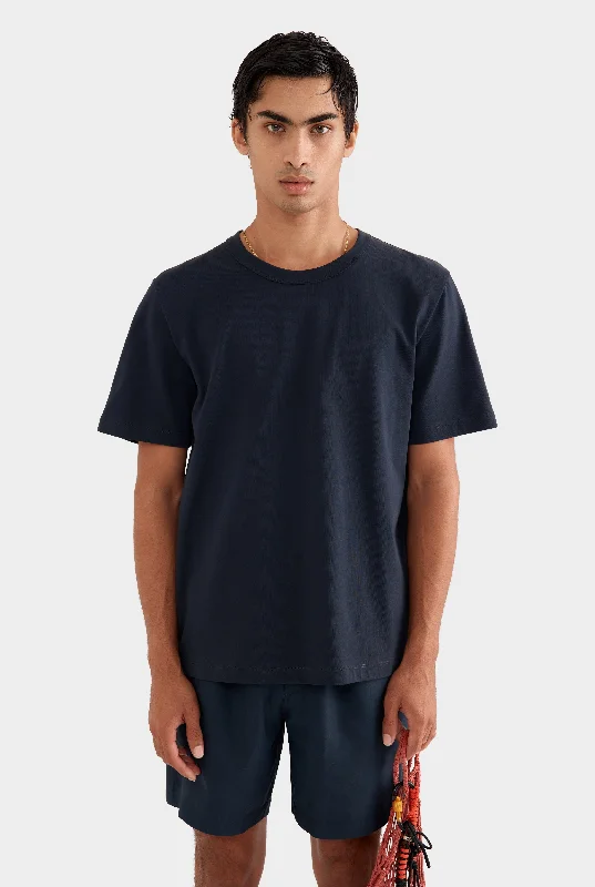 men's soft cotton t-shirts -Heavy Weight T-Shirt - Navy