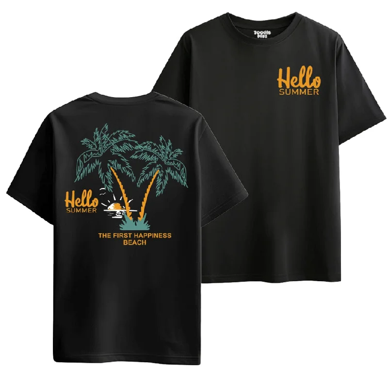 eco-friendly t-shirts for men -Hello Summer Plus Size T-shirt