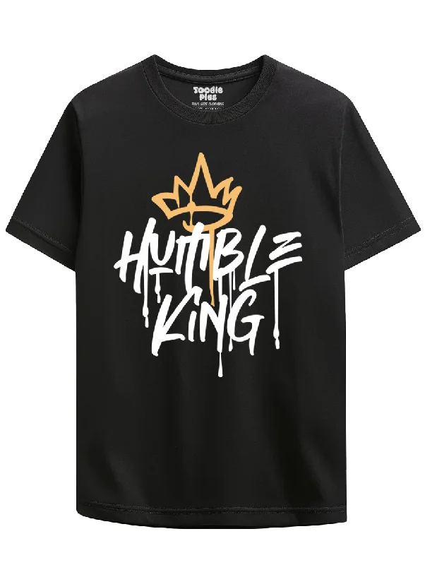 men's oversized graphic t-shirts -Humble King Size T-Shirt