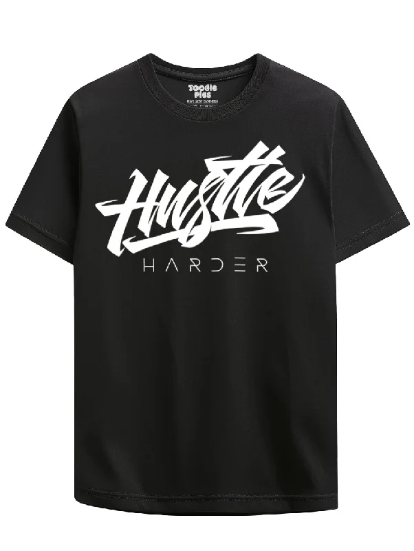 men's athletic cotton t-shirts -HUSTLE HARD T-shirt