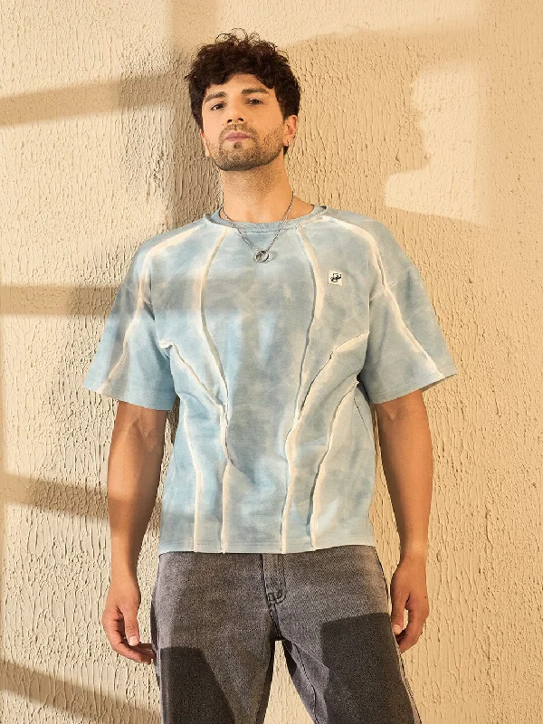 men's t-shirts for summer -Ice Cold Cut & Sew Oversized Tshirt