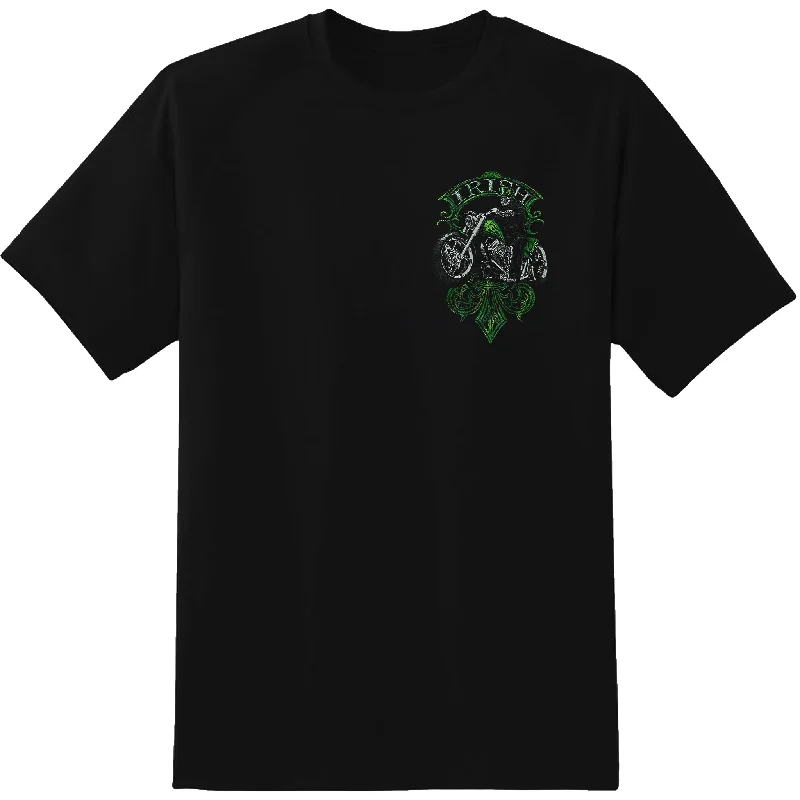 men's oversized graphic t-shirts -Irish Biker T-shirt