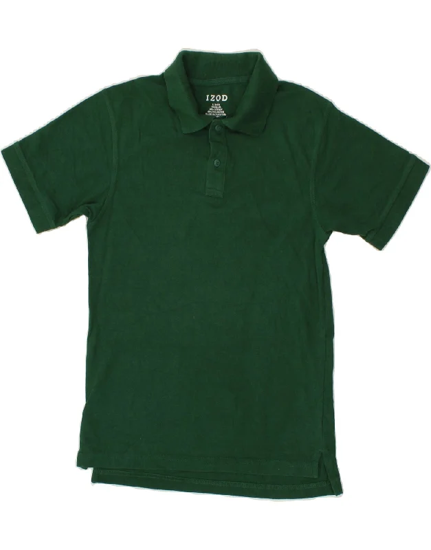 men's athletic polo shirts -IZOD Boys Polo Shirt 14-15 Years Large  Green Cotton