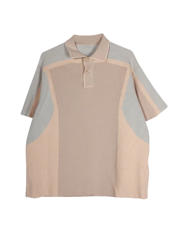 men's classic striped polo shirts -Jacquemus Le Polo Blé Polo Shirt in Beige Cotton