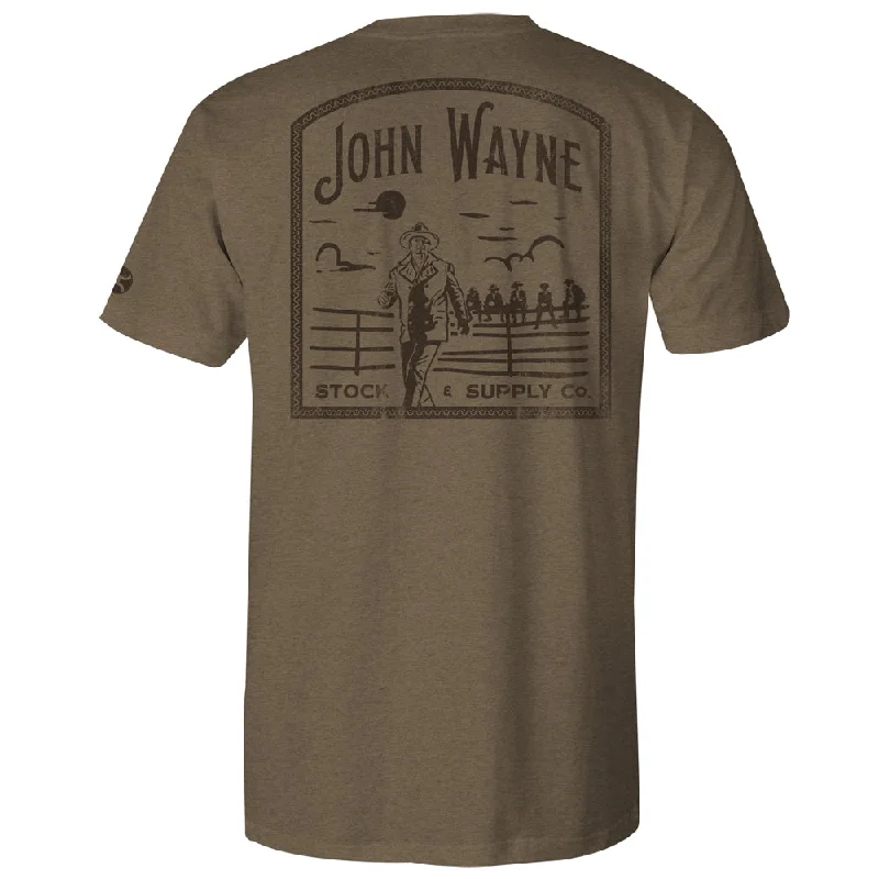 men's fitted t-shirts -"John Wayne" Light Brown T-shirt