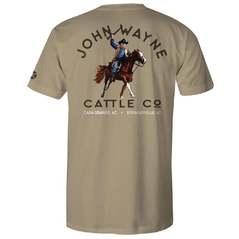 men's t-shirts with funny prints -"John Wayne" Tan T-shirt