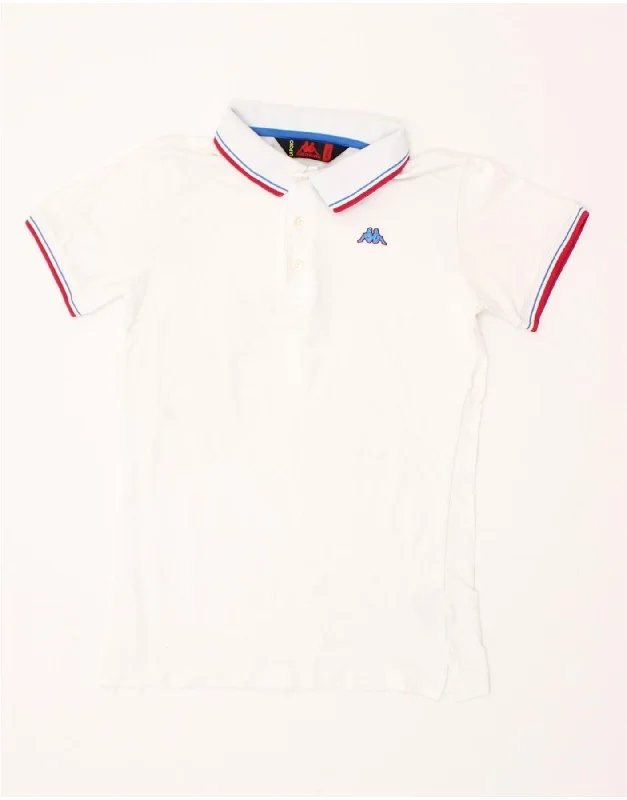 premium polo shirts for men -KAPPA Boys Polo Shirt 8-9 Years Small White Cotton