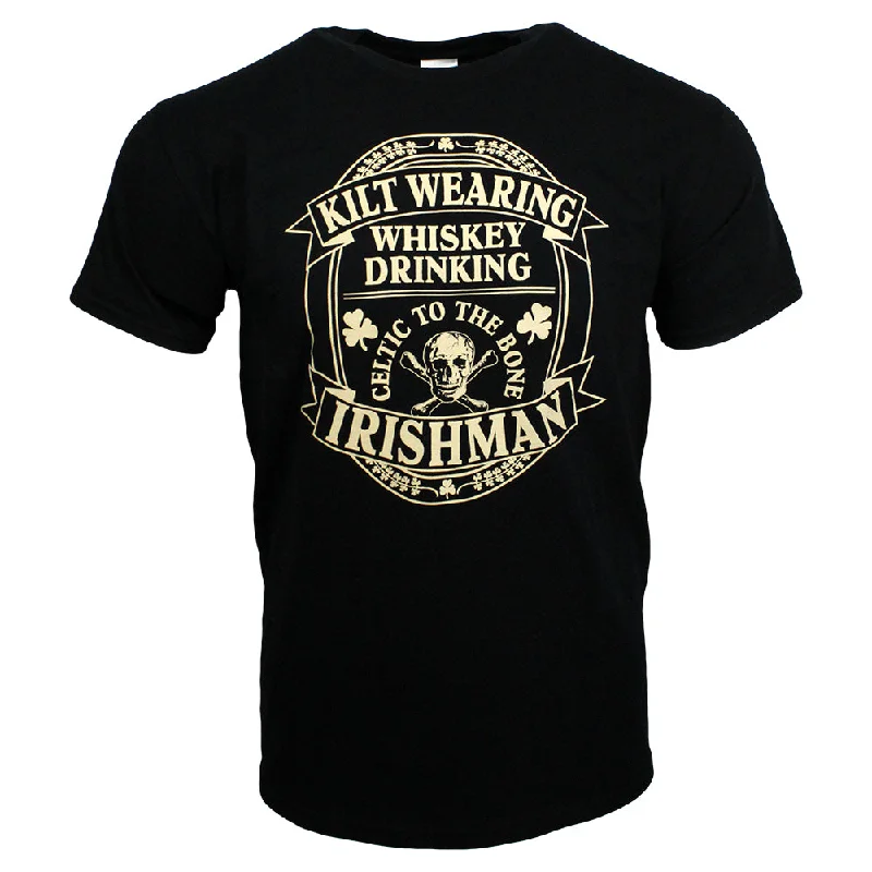 men's holiday-themed t-shirts -Kilt Wearing Irishman T-Shirt