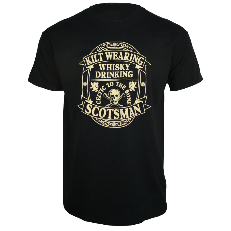 casual wear t-shirts for men -Kilt Wearing Scotsman T-Shirt