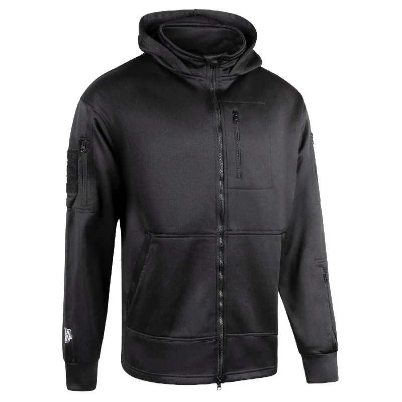 hoodie jackets for men -Legendary 'Concealer' Zip Up Tactical Motorcycle Hoodie